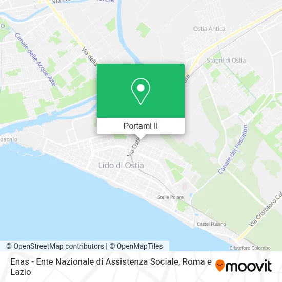 Mappa Enas - Ente Nazionale di Assistenza Sociale