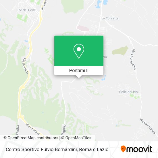 Mappa Centro Sportivo Fulvio Bernardini