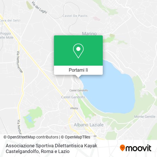 Mappa Associazione Sportiva Dilettantisica Kayak Castelgandolfo
