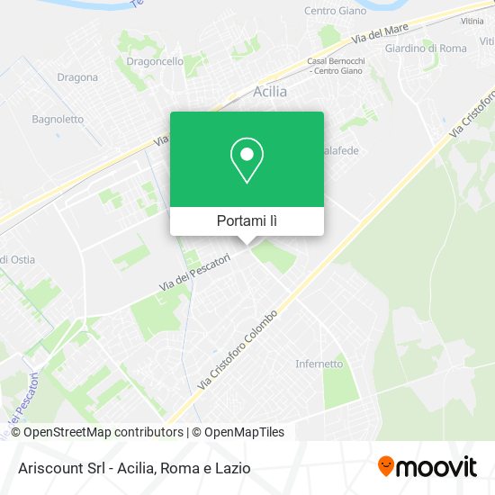 Mappa Ariscount Srl - Acilia