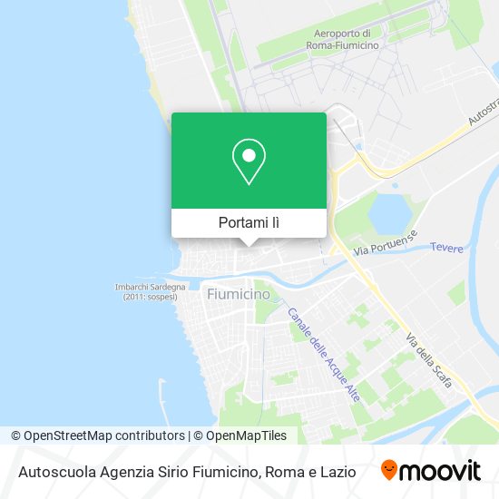 Mappa Autoscuola Agenzia Sirio Fiumicino