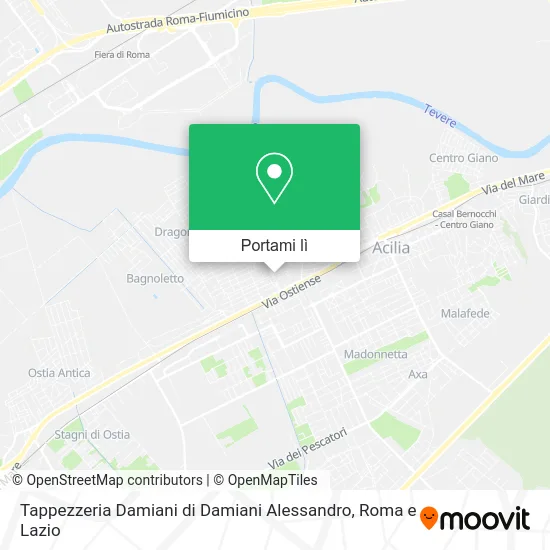 Mappa Tappezzeria Damiani di Damiani Alessandro