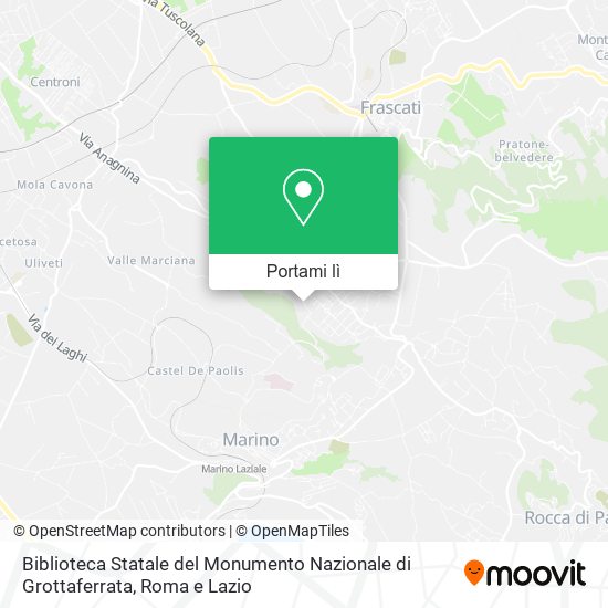 Mappa Biblioteca Statale del Monumento Nazionale di Grottaferrata