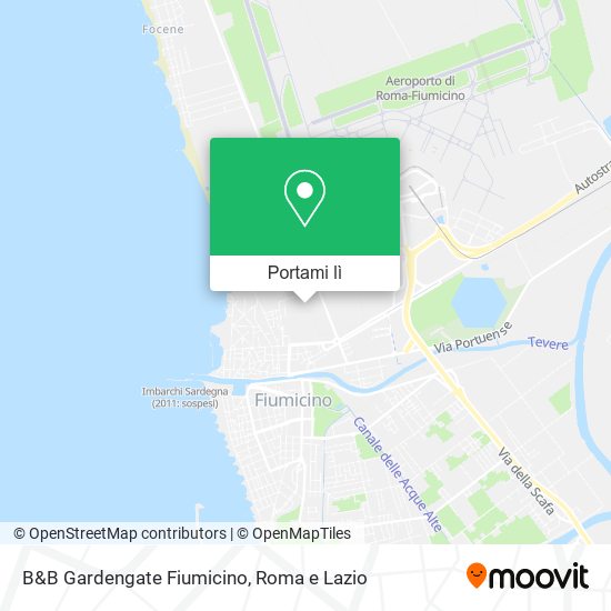 Mappa B&B Gardengate Fiumicino