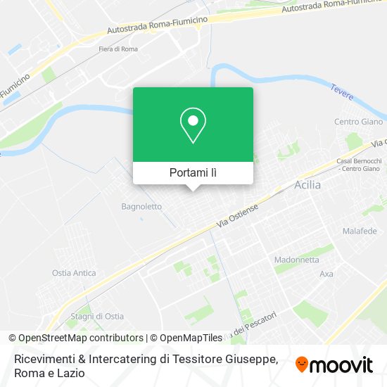 Mappa Ricevimenti & Intercatering di Tessitore Giuseppe