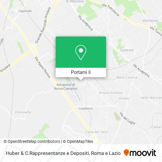 Mappa Huber & C.Rappresentanze e Depositi