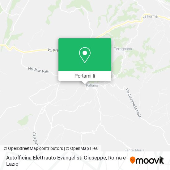 Mappa Autofficina Elettrauto Evangelisti Giuseppe