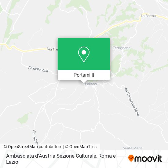 Mappa Ambasciata d'Austria Sezione Culturale