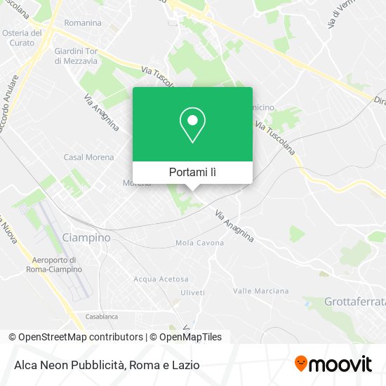 Mappa Alca Neon Pubblicità