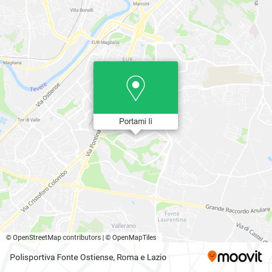 Mappa Polisportiva Fonte Ostiense