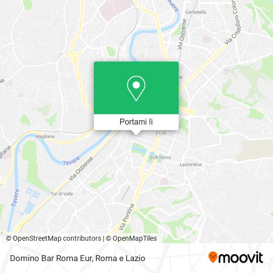 Mappa Domino Bar Roma Eur