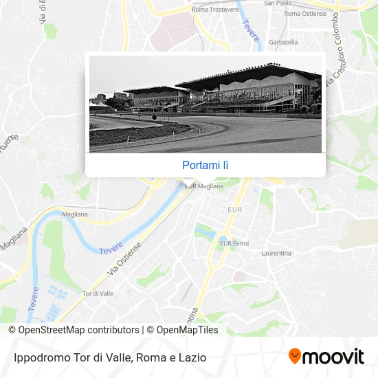 Mappa Ippodromo Tor di Valle