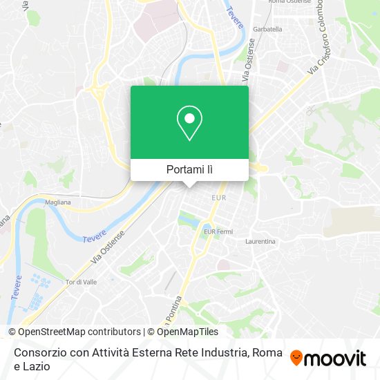 Mappa Consorzio con Attività Esterna Rete Industria
