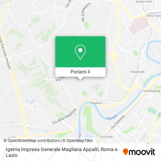 Mappa Igema Impresa Generale Magliana Appalti