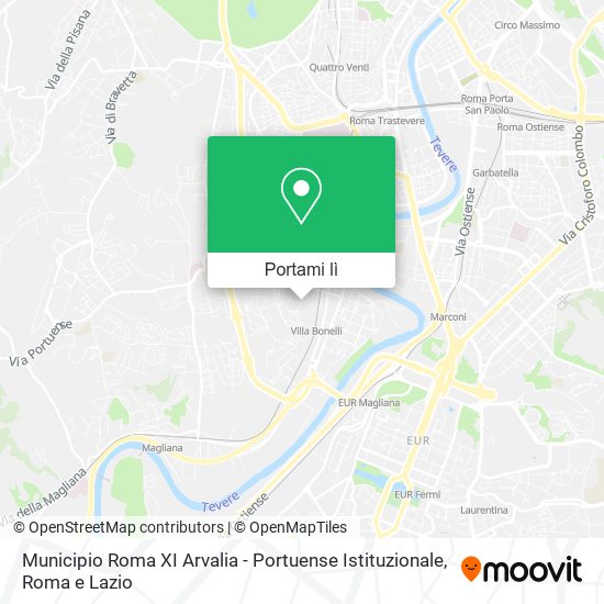 Mappa Municipio Roma XI Arvalia - Portuense Istituzionale