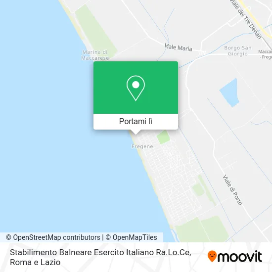 Mappa Stabilimento Balneare Esercito Italiano Ra.Lo.Ce