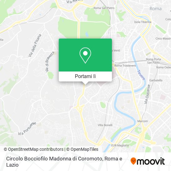 Mappa Circolo Bocciofilo Madonna di Coromoto