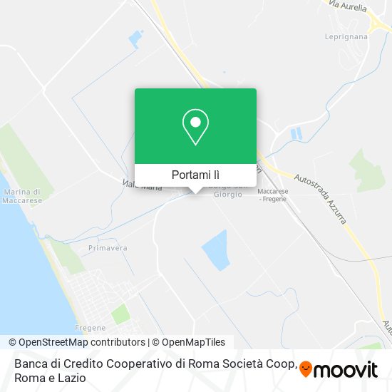 Mappa Banca di Credito Cooperativo di Roma Società Coop