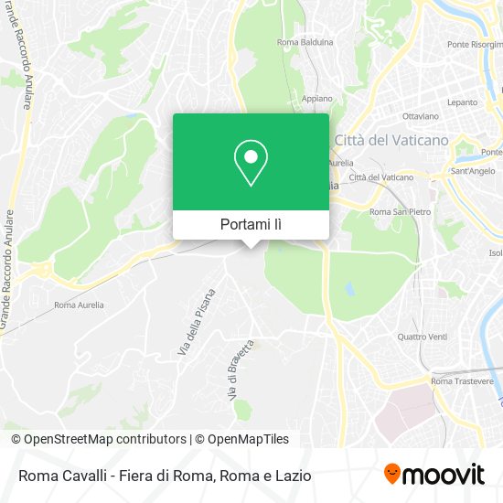 Mappa Roma Cavalli - Fiera di Roma