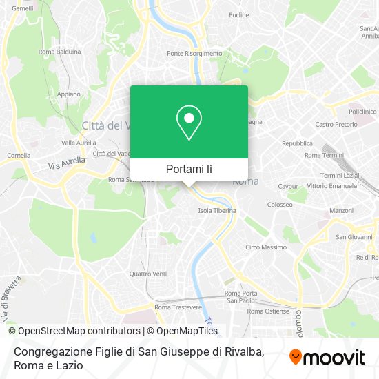 Mappa Congregazione Figlie di San Giuseppe di Rivalba