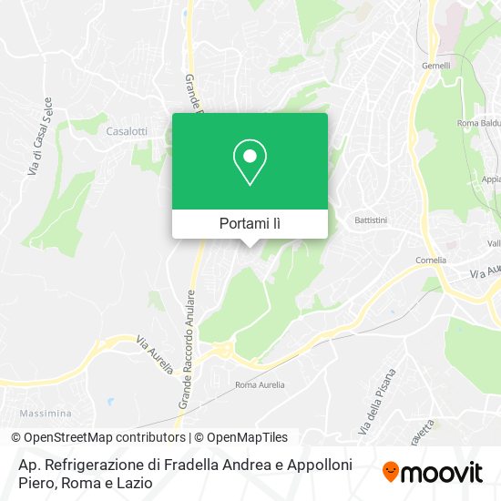 Mappa Ap. Refrigerazione di Fradella Andrea e Appolloni Piero