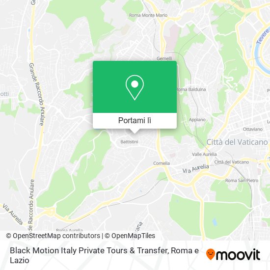 Mappa Black Motion Italy Private Tours & Transfer