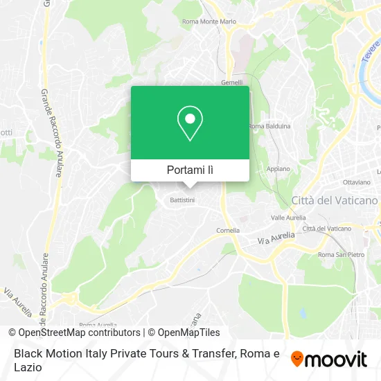 Mappa Black Motion Italy Private Tours & Transfer