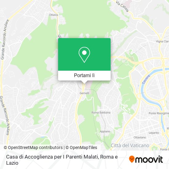 Mappa Casa di Accoglienza per I Parenti Malati