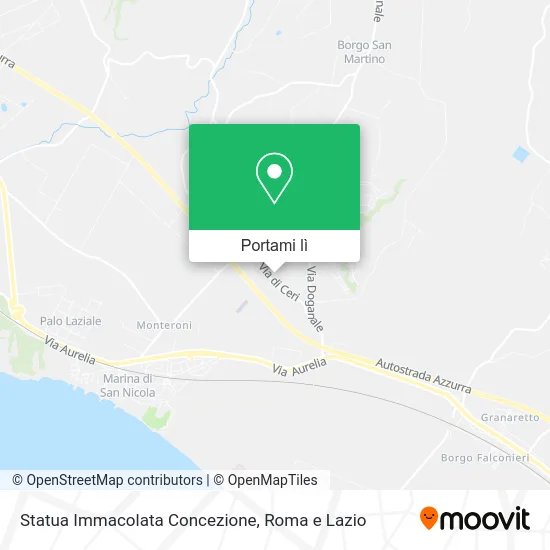 Mappa Statua Immacolata Concezione