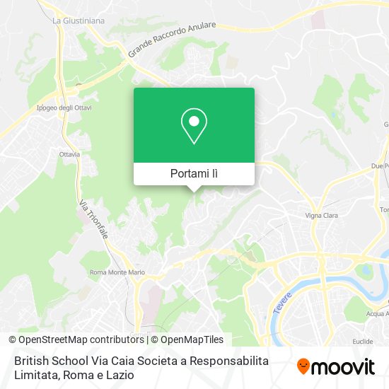 Mappa British School Via Caia Societa a Responsabilita Limitata