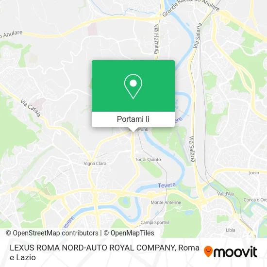 Mappa LEXUS ROMA NORD-AUTO ROYAL COMPANY