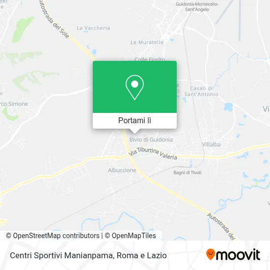 Mappa Centri Sportivi Manianpama