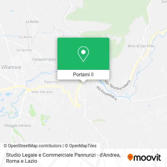 Mappa Studio Legale e Commerciale Pannunzi - d'Andrea