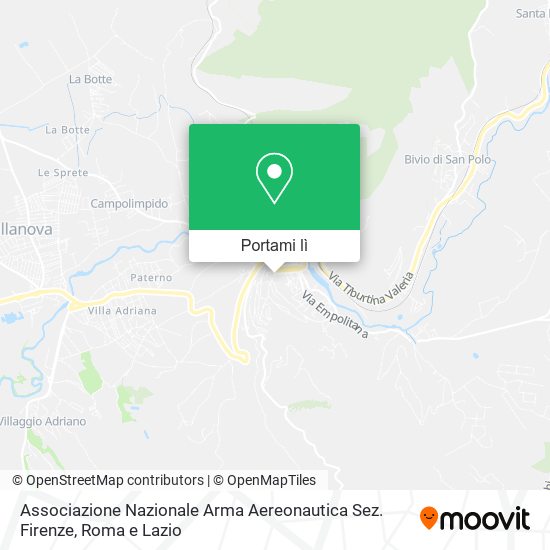 Mappa Associazione Nazionale Arma Aereonautica Sez. Firenze