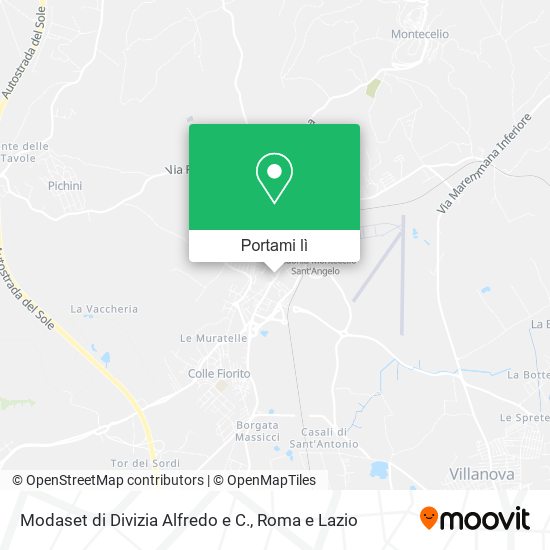 Mappa Modaset di Divizia Alfredo e C.