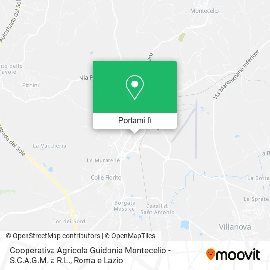 Mappa Cooperativa Agricola Guidonia Montecelio - S.C.A.G.M. a R.L.