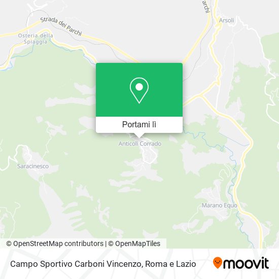 Mappa Campo Sportivo Carboni Vincenzo