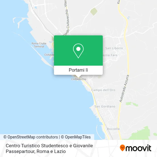 Mappa Centro Turistico Studentesco e Giovanile Passepartour