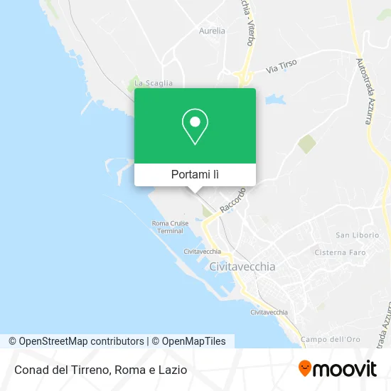 Mappa Conad del Tirreno