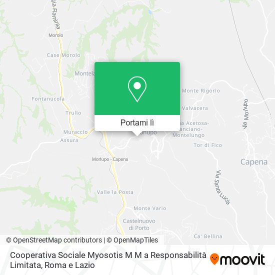 Mappa Cooperativa Sociale Myosotis M M a Responsabilità Limitata