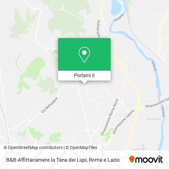 Mappa B&B-Affittacamere la Tana dei Lupi