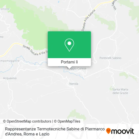 Mappa Rappresentanze Termotecniche Sabine di Piermarco d'Andrea