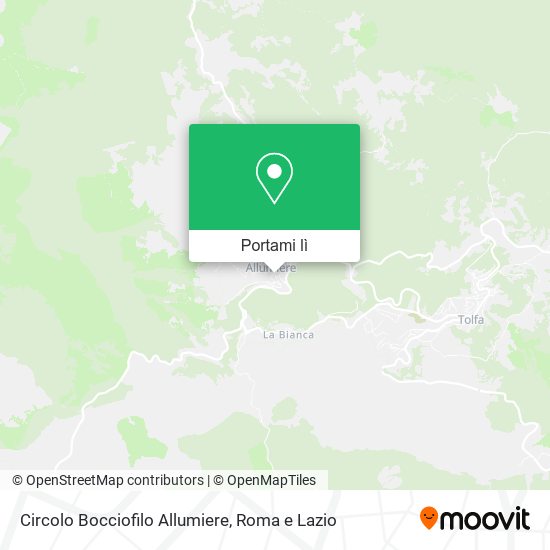 Mappa Circolo Bocciofilo Allumiere