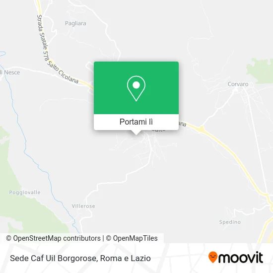 Mappa Sede Caf Uil Borgorose