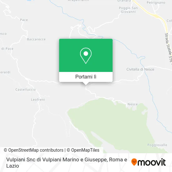 Mappa Vulpiani Snc di Vulpiani Marino e Giuseppe