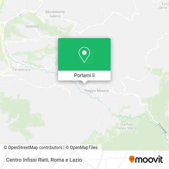 Mappa Centro Infissi Rieti