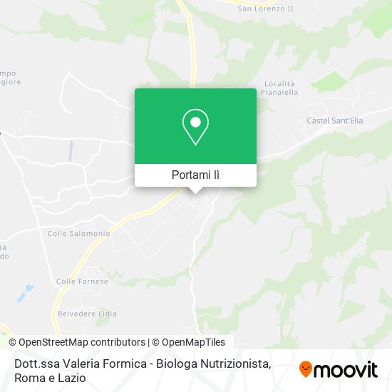 Mappa Dott.ssa Valeria Formica - Biologa Nutrizionista