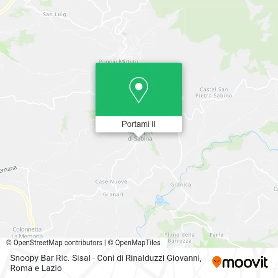 Mappa Snoopy Bar Ric. Sisal - Coni di Rinalduzzi Giovanni