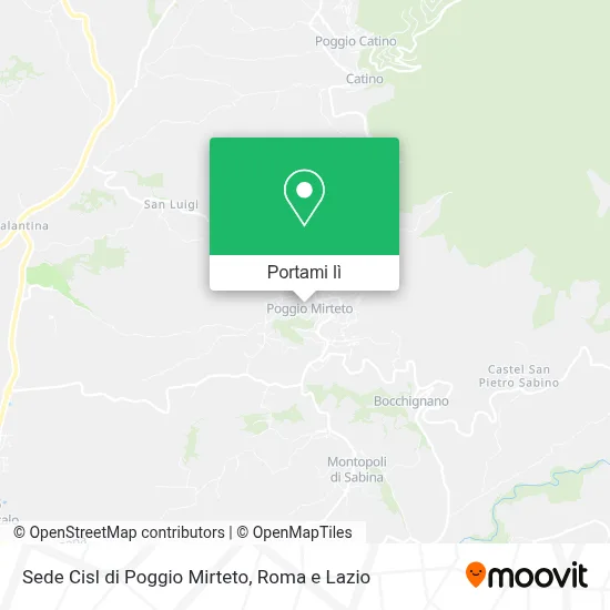 Mappa Sede Cisl di Poggio Mirteto