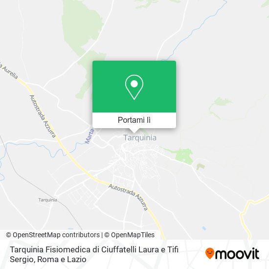 Mappa Tarquinia Fisiomedica di Ciuffatelli Laura e Tifi Sergio